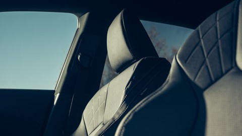 Lexus RX 450h+ review: front seats, black upholstery