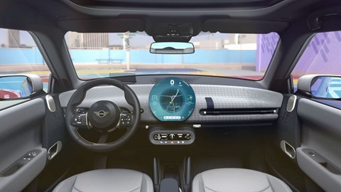 Mini's new Cooper EV centers a giant circular OLED on the dash