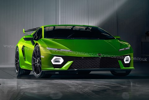 Lamborghini's hybrid V8 replacement for the Huracan, as illustrated for CAR magazine by Lars Sältzer