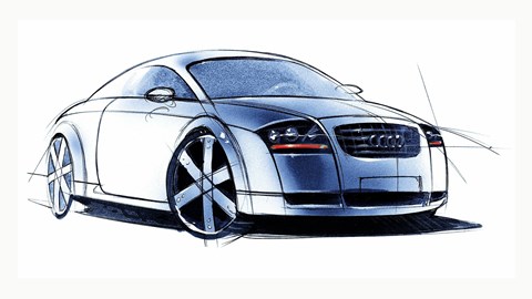 Audi TT concept car design sketch 1995