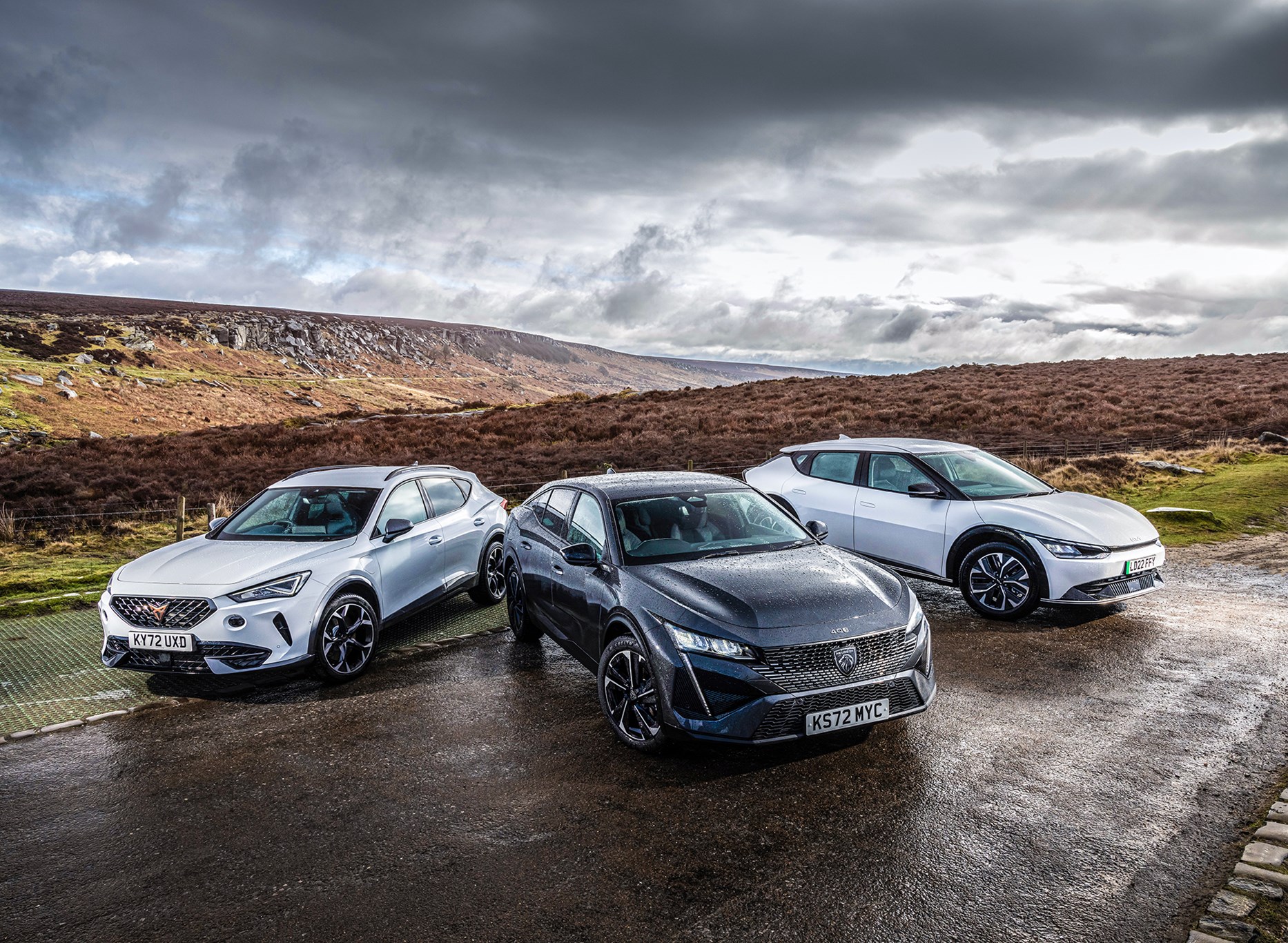 Peugeot 408 vs Cupra Formentor vs Kia EV6 review: the new genre-busting  crossovers on test