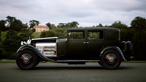 Electrogenic Rolls-Royce Phantom II EV conversion, side, engine cover open