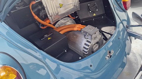 Electrogenic VW Beetle EV conversion, motor in engine bay, Bauer Media exclusive image