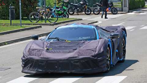 Spied again in June 2024: the new Ferrari F250 hypercar