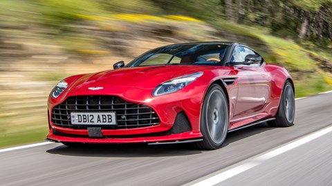 Aston Martin DB12 driving front