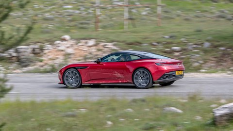 Aston Martin DB12 cornering rear