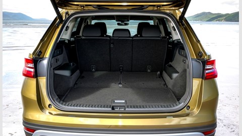 Skoda Kodiaq review - booth with seats down