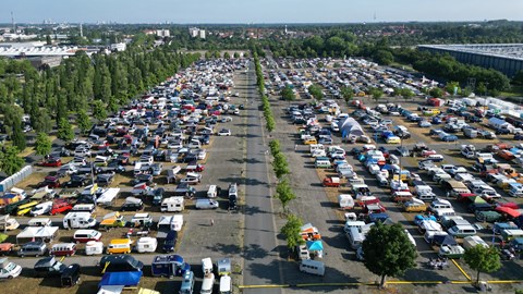 2023 Volkswagen Bus Festival - aerial shot