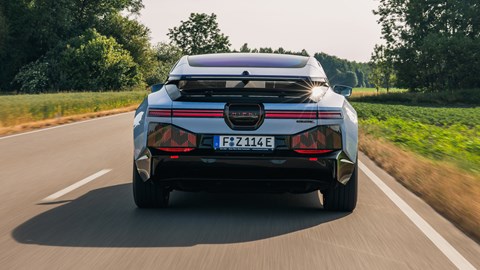 HiPhi Z review - dead-on rear, driving