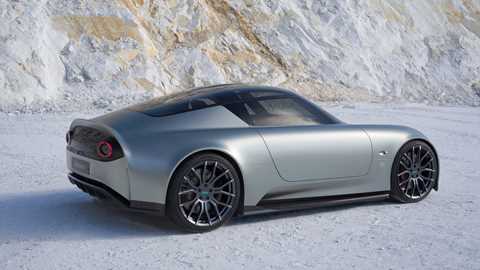 AIM EV Sport 01 electric car - rear side, silver