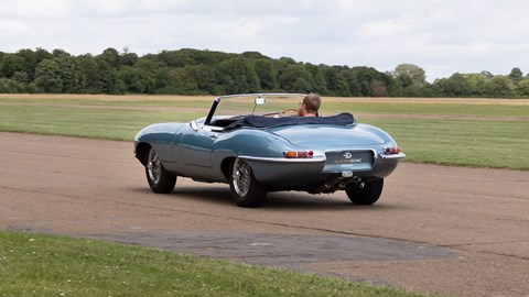 Electrogenic Jaguar E-Type rear driving