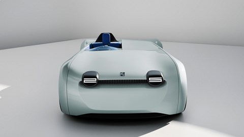 Triumph TR25 concept: front static, blue/grey paint
