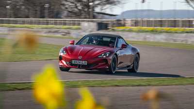 Curtis on track in the Cyberster - front