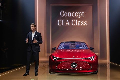Merc CEO Ola Källenius unveiled the Concept CLA Class on the eve of the IAA