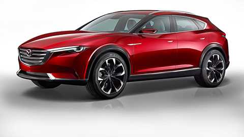 The Mazda Koeru concept sits on ridiculous 21in wheels, don't expect to find them if this enters production 