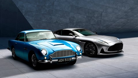 The 1963 Aston Martin DB5 and 2023 DB12
