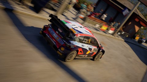 Hyundai WRC rally car in game