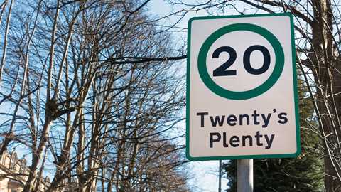 Twenty's plenty road sign: Wales now has 20mph urban speed limits (Getty)