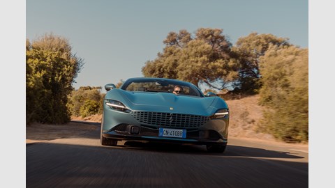Ferrari Roma Spider front three-quarter