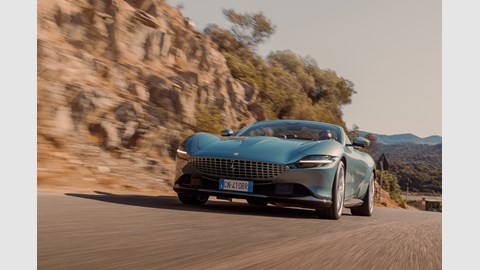 Ferrari Roma Spider front three-quarter