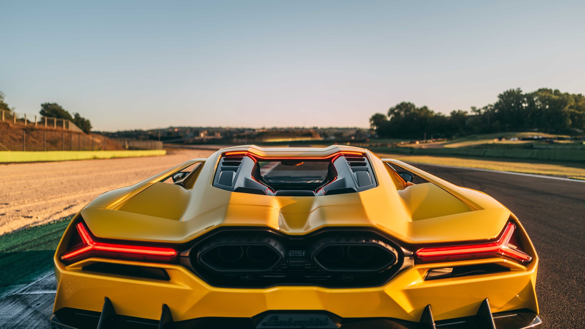 Lamborghini Revuelto engine cover and exhausts