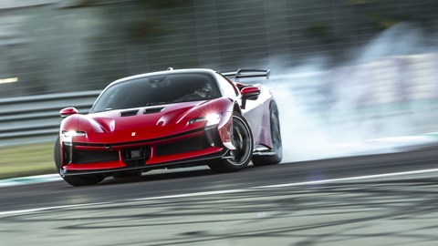 Ferrari SF90 XX front drifting