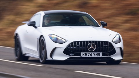 Mercedes AMG GT (2025) front driving