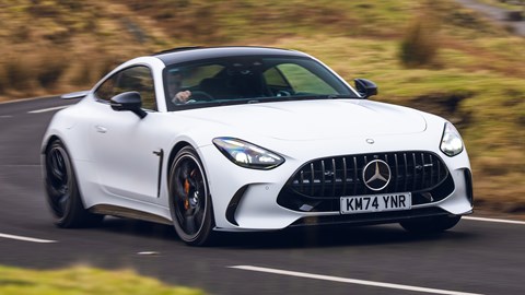 Mercedes AMG GT (2025) front driving