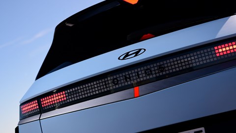 Hyundai Ioniq 5 N (2024) review: rear light detail, blue paint