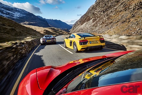 Audi R8 vs McLaren 570S vs Ferrari 488 GTB