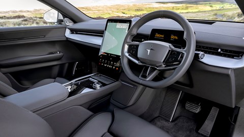 Practically buttonless: the Polestar 3 cabin