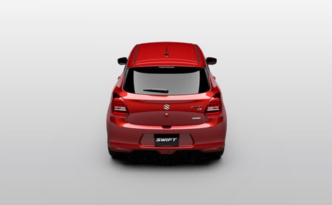 The rear of the new 2017 Suzuki Swift