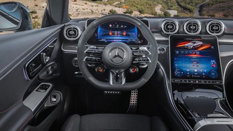 Mercedes-AMG CLE53 - interior, driving position, steering wheel, infotainment