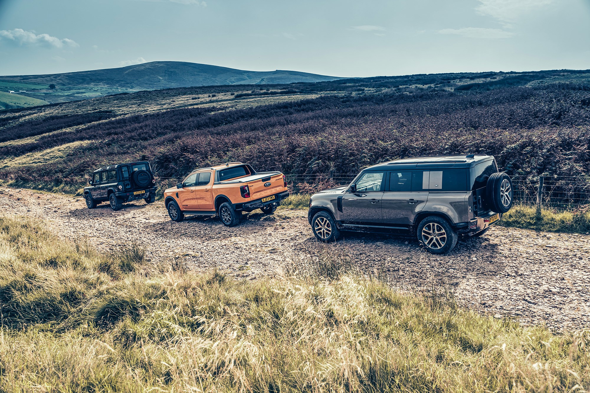 Ineos Grenadier vs Land Rover Defender vs Ford Ranger triple-test review:  Britain's toughest 4x4s tested on road – and off