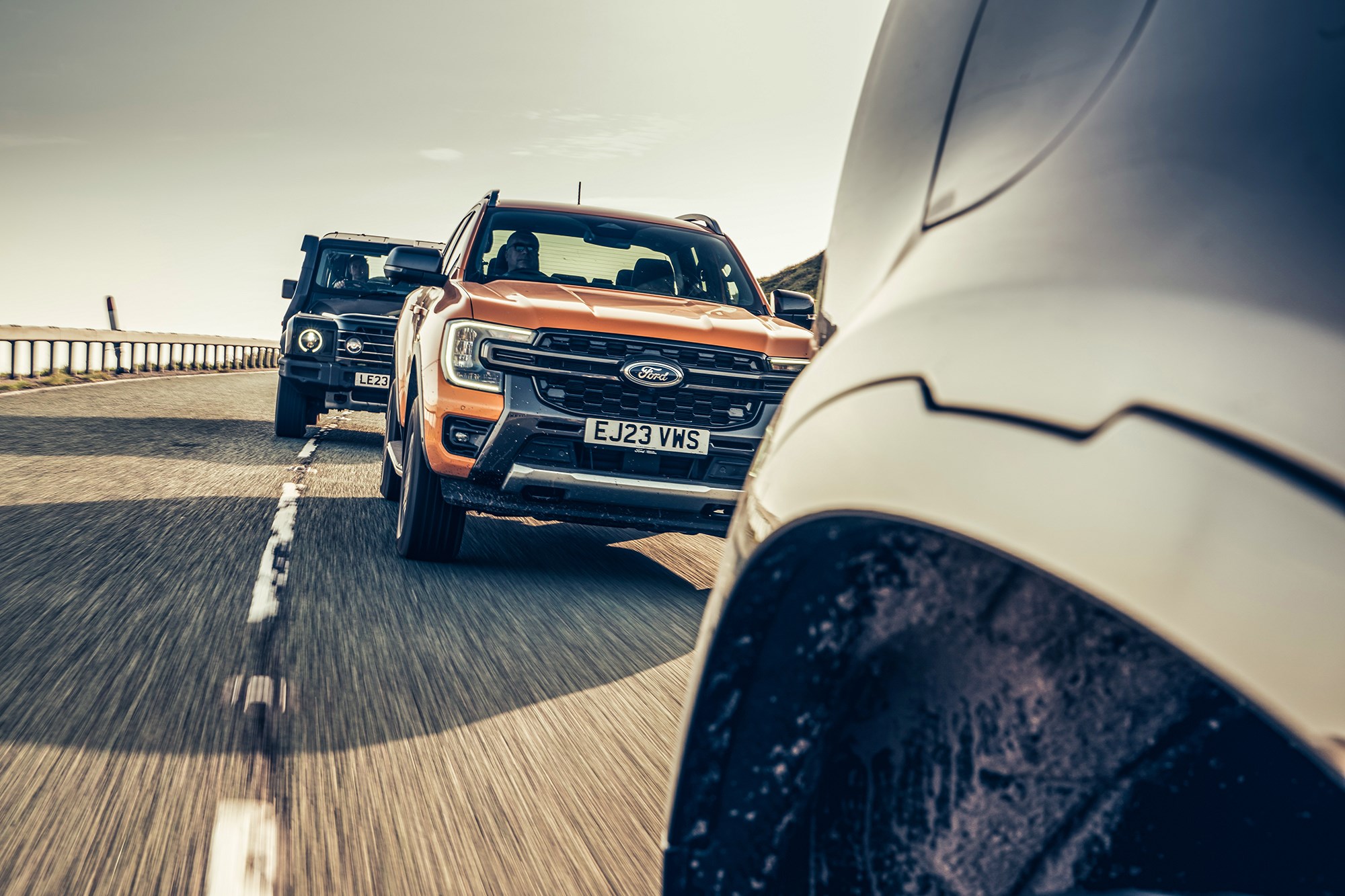 Ineos Grenadier vs Land Rover Defender vs Ford Ranger triple-test review:  Britain's toughest 4x4s tested on road – and off