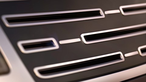 Even the grille of the Range Rover Electric has subtle detailing