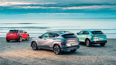 Fiat 600e vs Hyundai Kona Electric vs Honda e:Ny1: Giant Test (photos by Tom Salt)