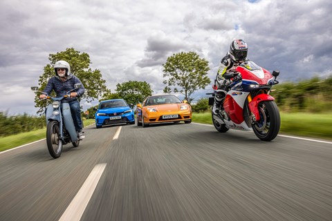 The greatest Hondas on two wheels and four, photographed for CAR magazine by Charlie Magee