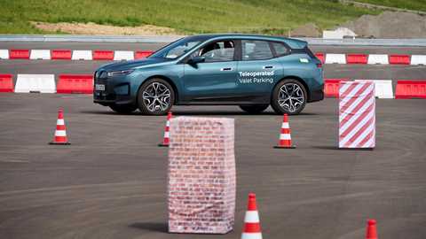 Spot the driver - we try out the BMW remote parking concept.