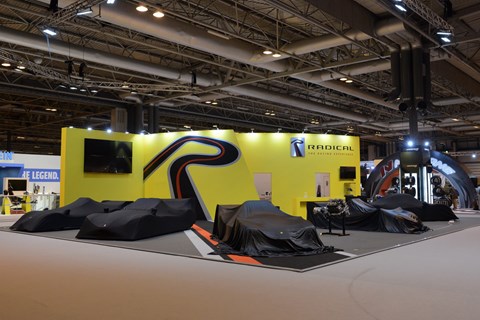 Radical's stand at the 2017 Autosport show
