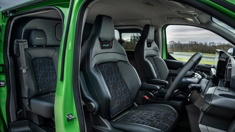 Sports seats are an obvious touch in extreme van.