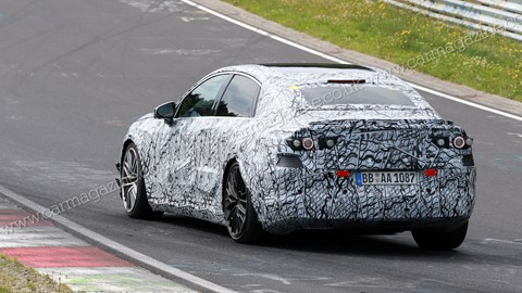 Mercedes AMG C-Class EV on track