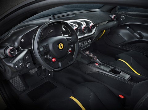 Ferrari F12 Tour De France engine bay: a glorious non-turbo V12