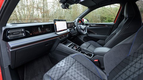 VW Tiguan review - R-Line 265, front seats, Bauer Media exclusive image