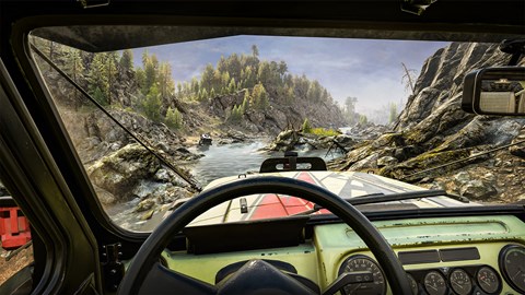 Expeditions: A MudRunner Game cockpit view