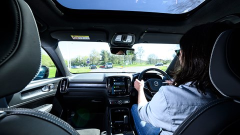Volvo EX40 interior driving
