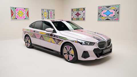 BMW i5 Art car close front