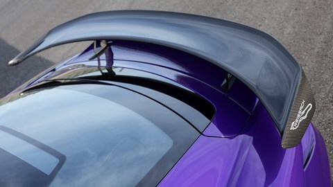 Porsche Taycan Turbo GT review - Purple Sky Metallic, Weissach package, carbonfibre rear wing