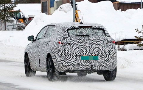 The Vauxhall Grandland X spied on winter test