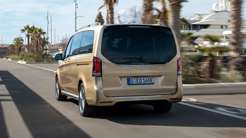 Mercedes Benz EQV (2024) rear driving